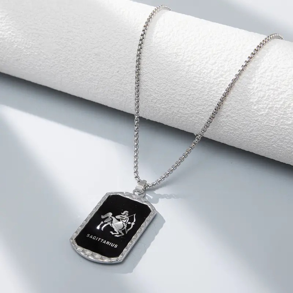 Stainless steel Sagittarius Zodiac Necklace unisex
